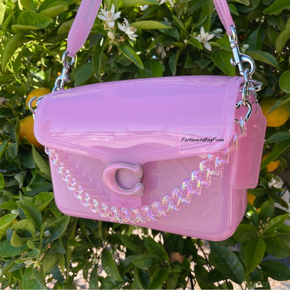 TikTok Famous PINK PASTEL Jelly Triple Hearts Resin Bag Strap Novelty Bag Strap - Picture 2 of 13